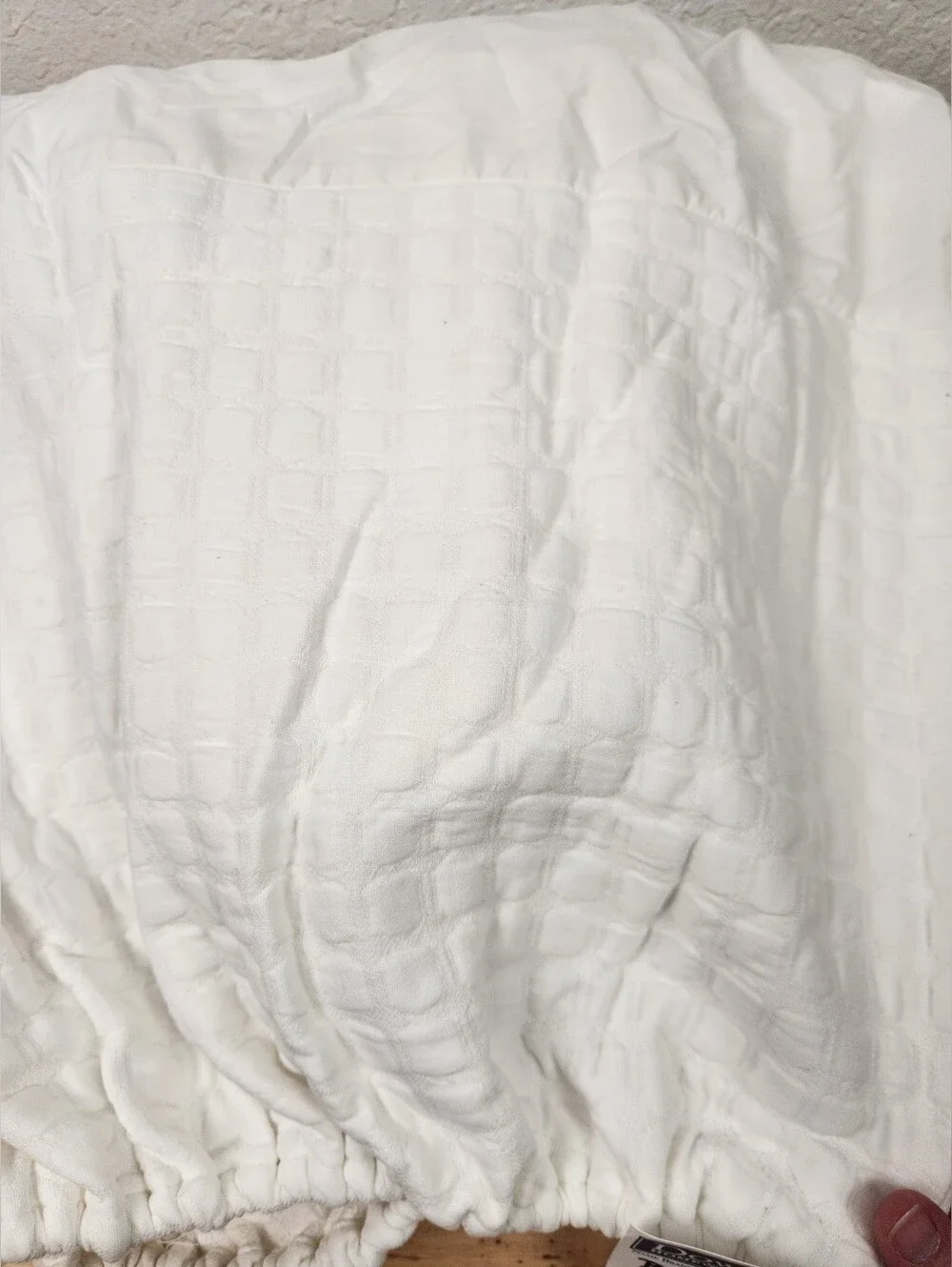 Pottery Barn Boxspring Cover Size Full Bed 12” Drop White Organic Cotton NOS